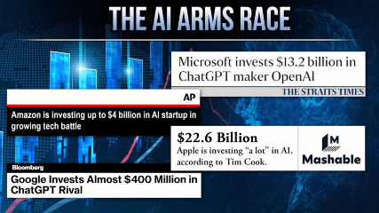 The AI Arms Race among the biggest tech firms.