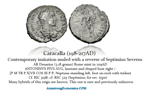 Caracalla Contemporary Imitation AR Denarius Caracalla Contemporary Imitation AR Denarius