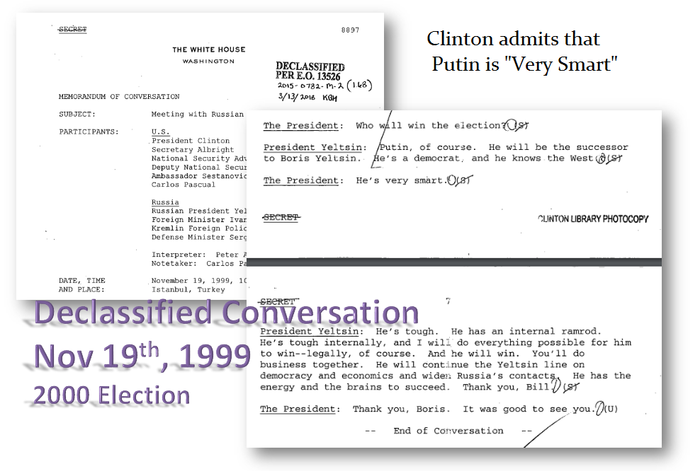 Clinto Yeltsin Conversation 11 19 99 Putin is very smart Clinto Yeltsin Conversation 11 19 99 Putin is very smart
