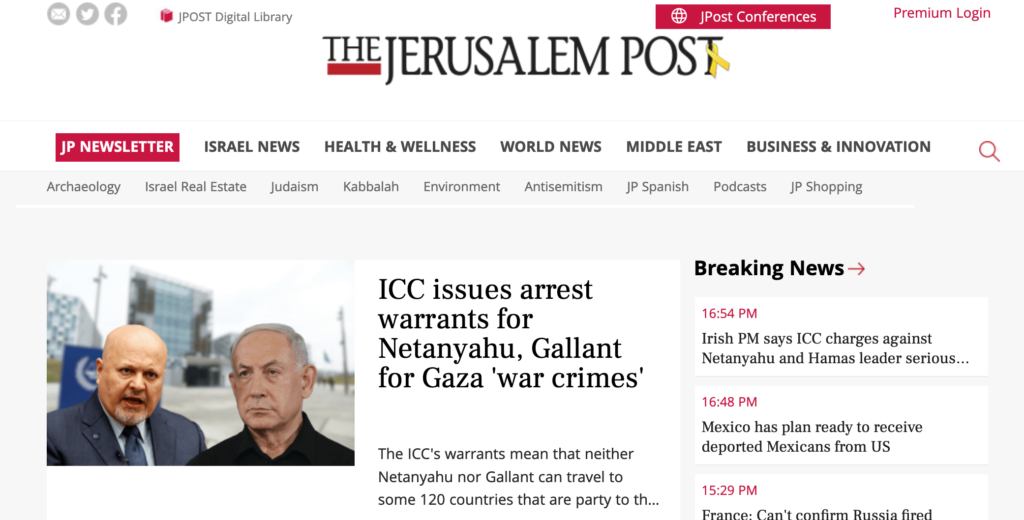 International Criminal Court Issues Arrest Warrants for Israel Prime Minister Benjamin Netanyahu and Former Minister of Defense, Yoav Gallant
