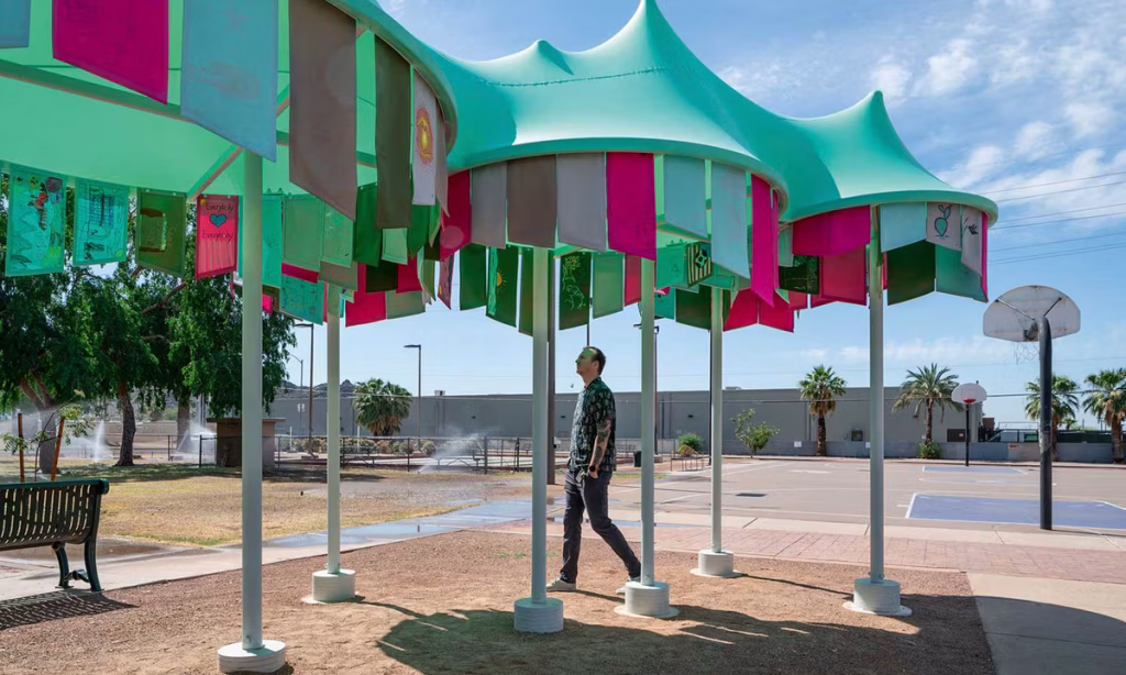 How artist-designed shade structures are protecting vulnerable residents in US’s hottest city – The Art Newspaper