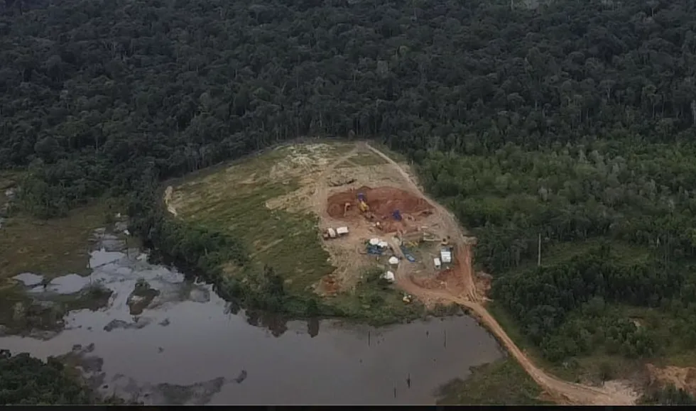 Aerial view of JZR Gold's Vila Nova project