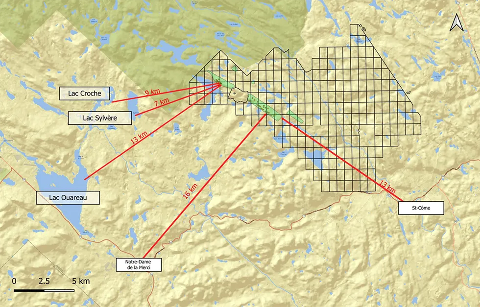 Mining claims at Ni-Co Energy's Kremer project
