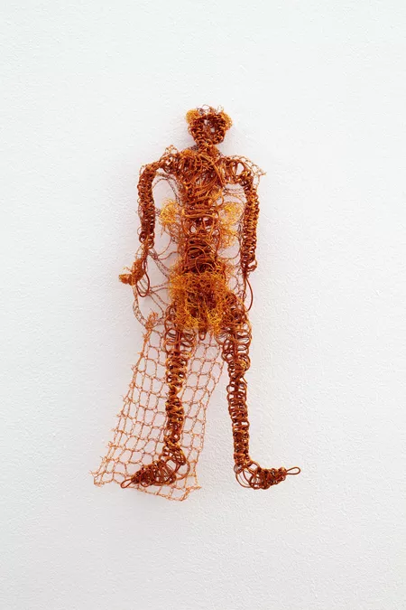 ektor garcia, ‘figurita masculina con monarcas’, 2023, Mixed Media, Copper wire crochet, Galerie Nordenhake