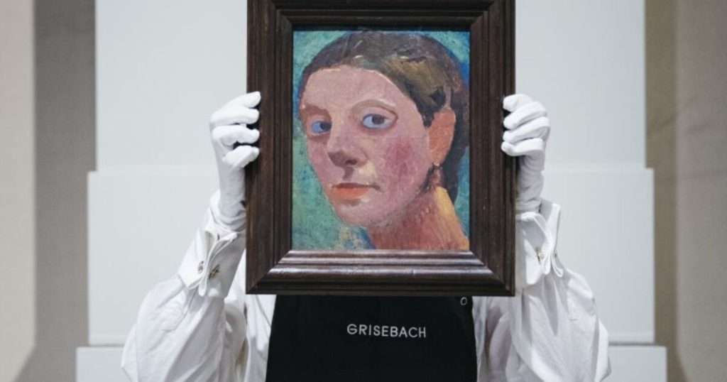 Paula Modersohn-Becker self-portrait smashes her auction record, selling for $1.4 million.
