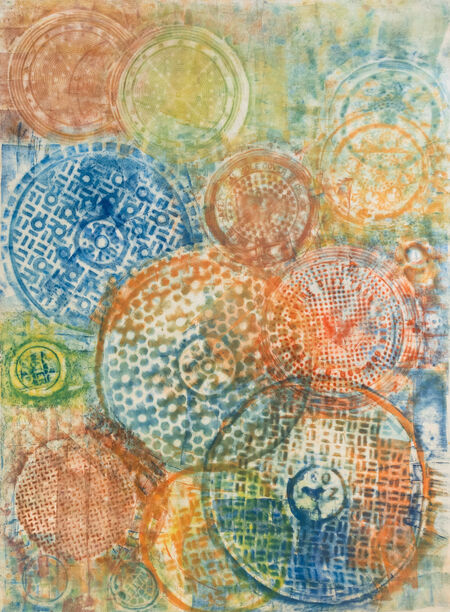 Sari Dienes, ‘Manhole Wild I’, 1954, Painting, Ink on Webril, Eric Firestone Gallery