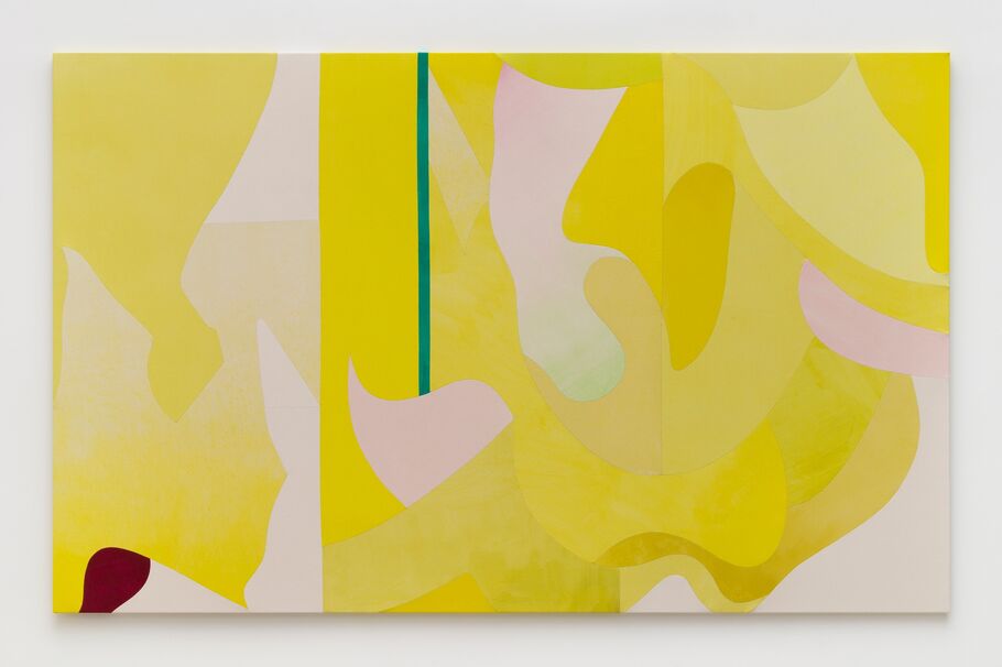 Sarah Crowner, ‘Yellow Wall’, 2025, Painting, Acrylic on canvas sewn, Galerie Nordenhake