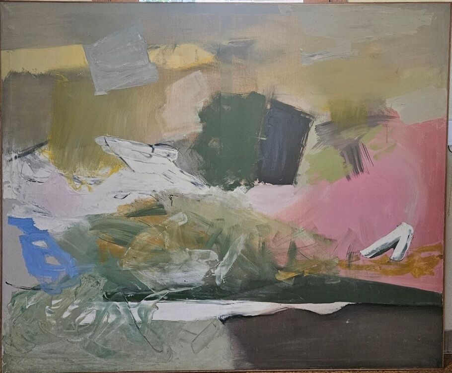 Yvonne Thomas, ‘Carribean Shore’, 1959, Painting, Oil on linen, Berry Campbell Gallery