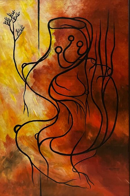 Cossette Zeno, ‘Acceptance of Self’, 1954, Painting, Oil on canvas, Richard Saltoun