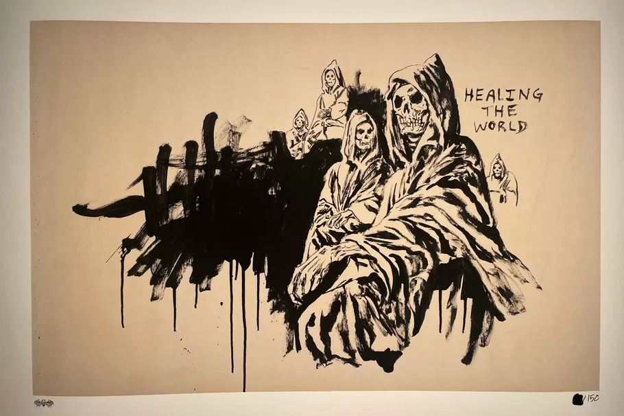 Wes Lang, ‘Set of 4: Looking Inside, Healing the World, They Just Don't Understand, Become Nothing Avenged Sevenfold Bundle ’, 2023, Print, Giclee Ilford Cotton Textured, Side X Side Gallery
