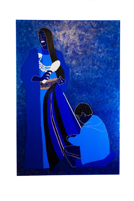 Seba Calfuqueo, ‘Image weaver, Image technologies ’, 2024, Painting, Acrylic on canvas, Galeria Marília Razuk