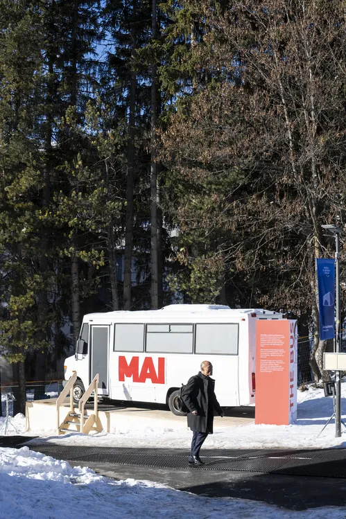 Marina Abramović launches new immersive artwork at the World Economic Forum 2026 in Davos.