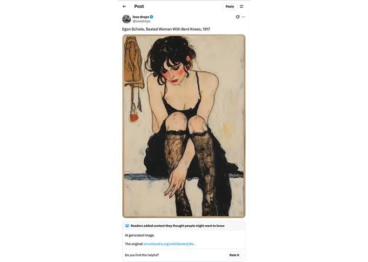 AI-Generated Image Misattributed to Egon Schiele Provokes Outrage