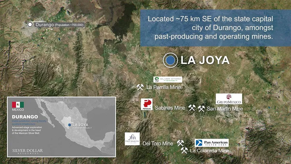 u200bSilver Dollar Resources - La Joya Project location