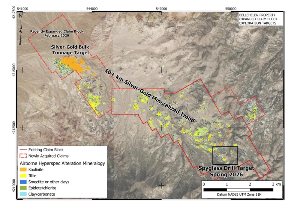 Excalibur Metals' targets at Bellehelen