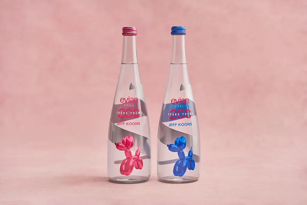 Jeff Koons Designs Two Bottles for Evian’s 200th Anniversary