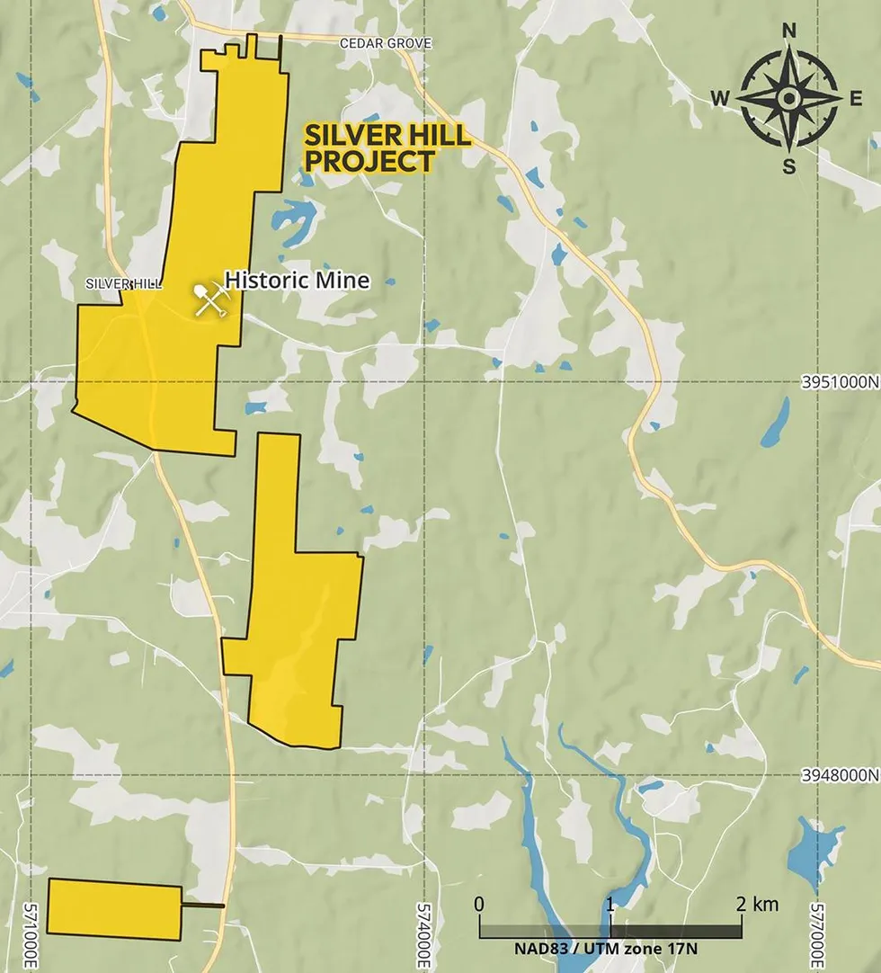 Map of Metalsource Mining Silver Hill project