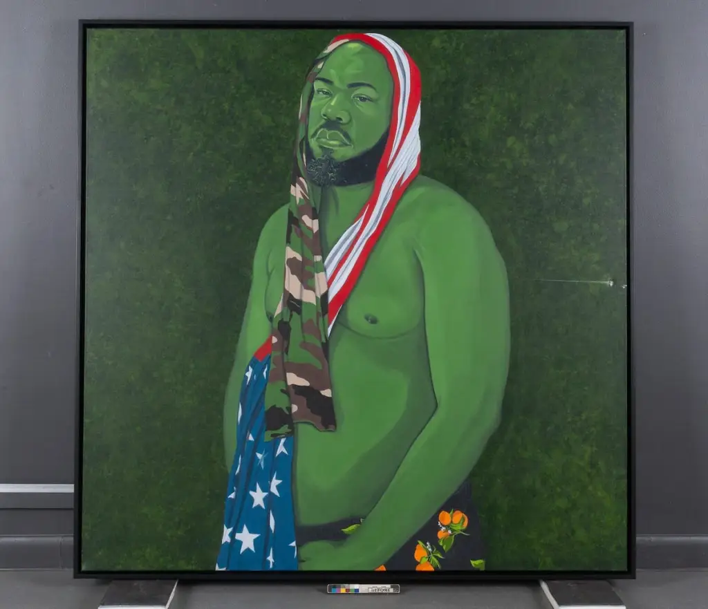 Artist Puts Vandalized Self-Portrait on View at Houston Museum of African American Culture