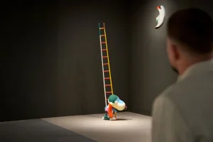 The Best Booths at Art Basel in Basel, From Snoopy Climbing a Ladder to Upscaled Bronze Dominoes