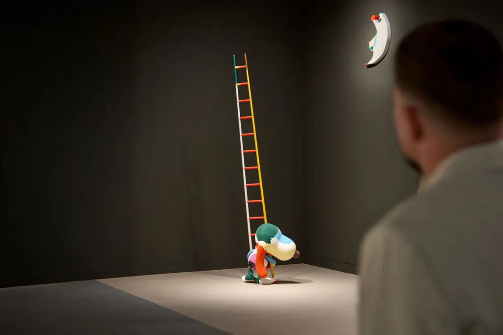 The Best Booths at Art Basel in Basel, From Snoopy Climbing a Ladder to Upscaled Bronze Dominoes