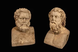 Two 1,700-Year-Old Roman Marble Statues Surface Inside an Ancient Wine Vat in Israel