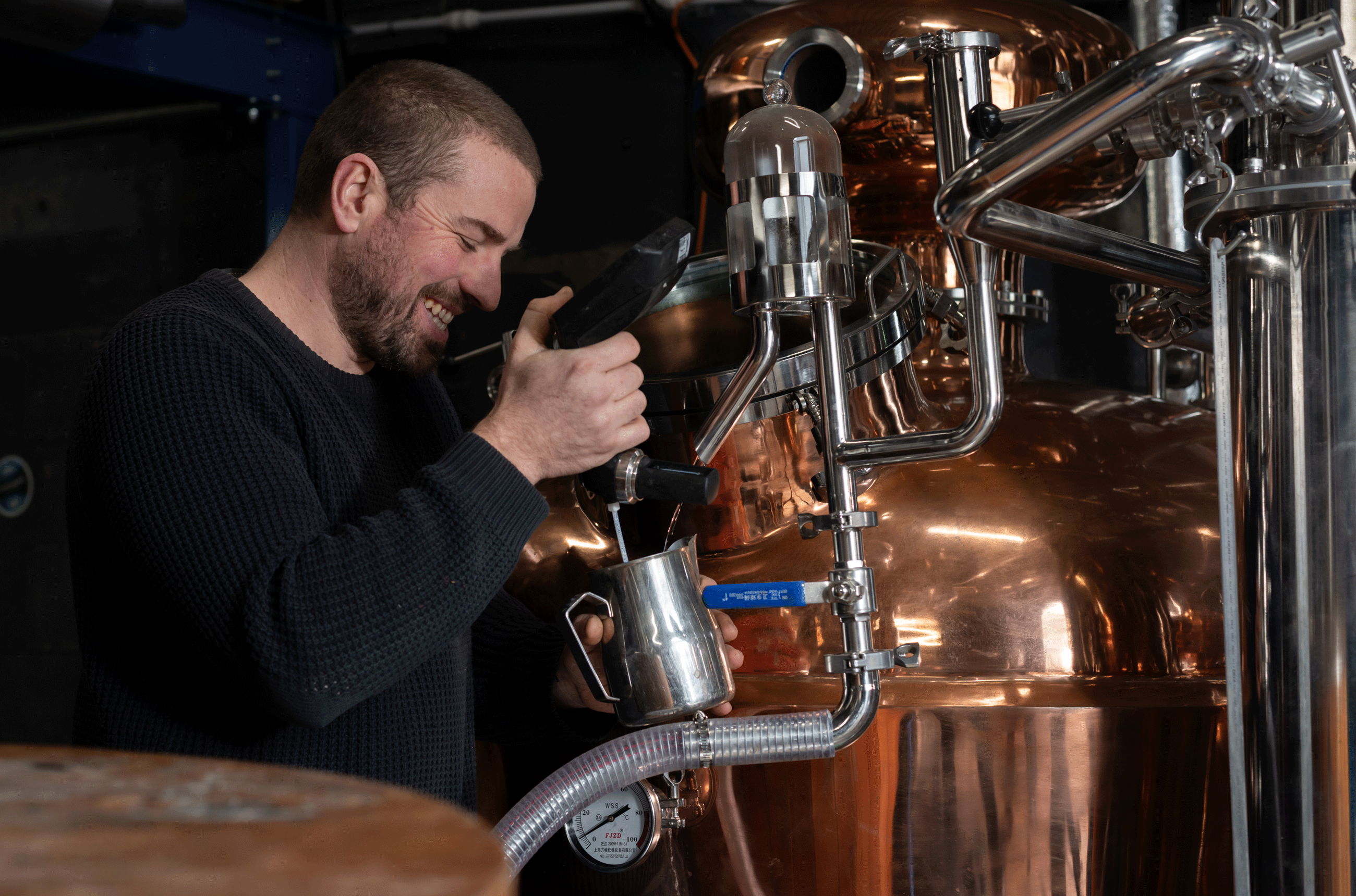 Paul Abbott at work in Grasmere Distillery