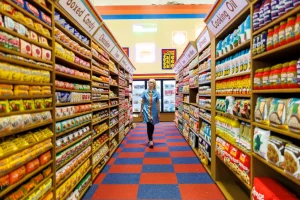 At The Momentary, Lucy Sparrow Transforms a Supermarket into a Felt Wonderland
