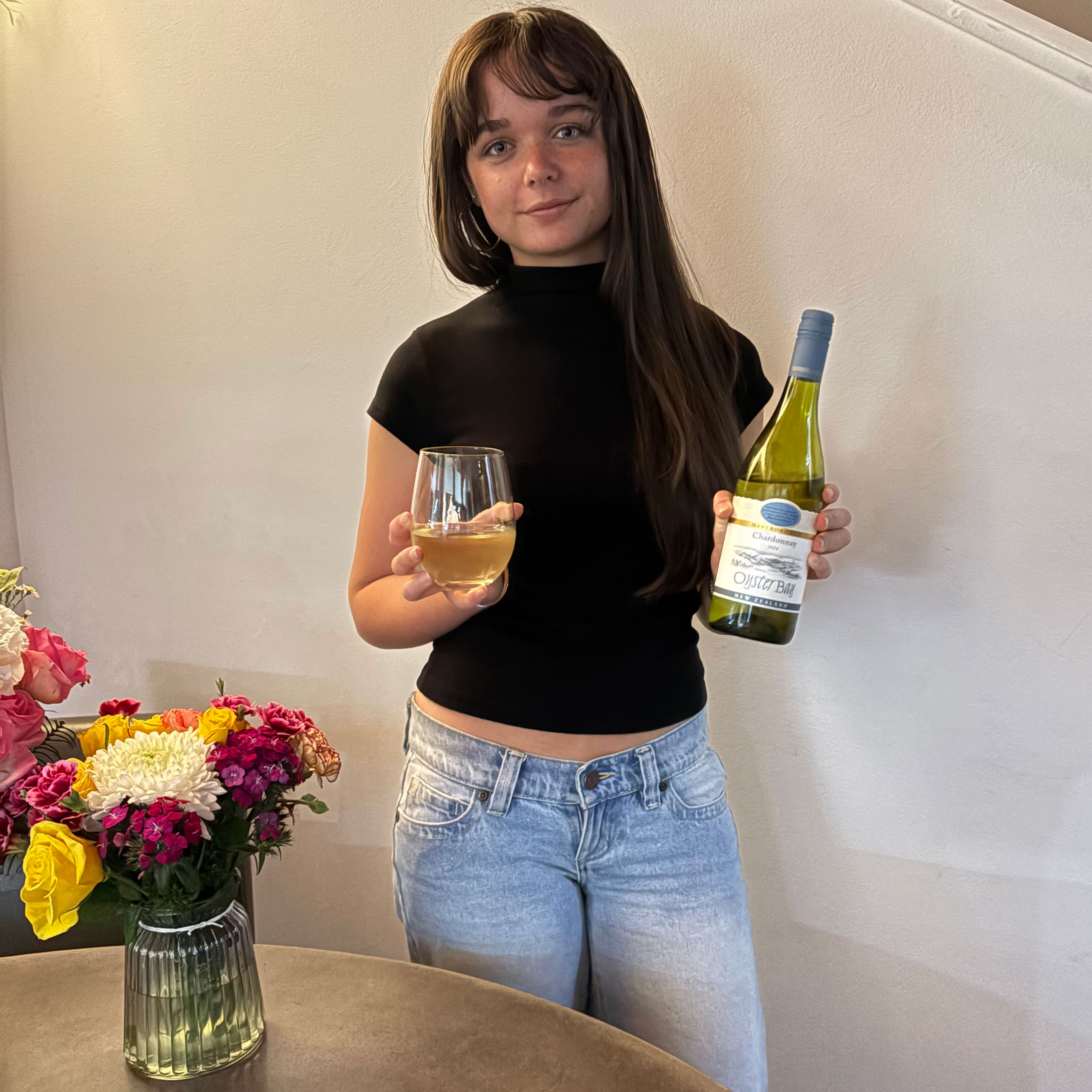 Stella Kerr and wine - Gen Z Wine Challenge