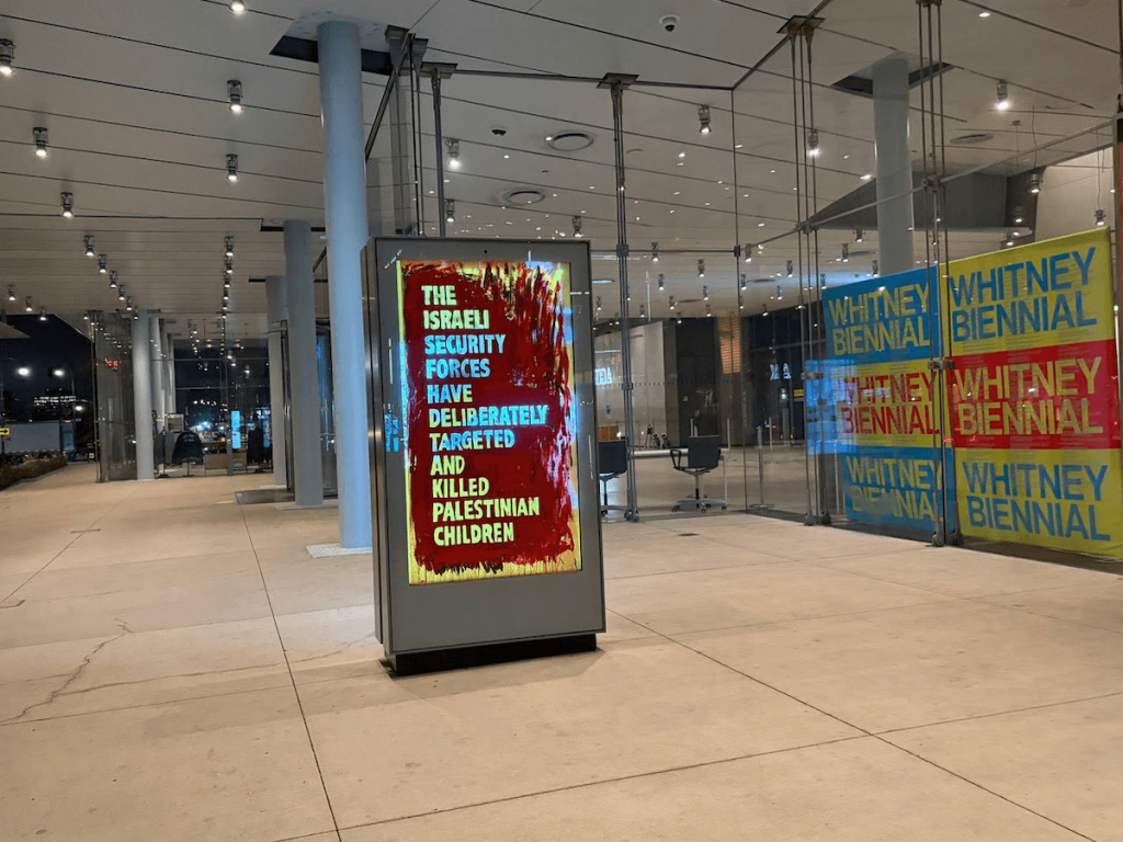 Artist ‘Interrupted’ Whitney Museum’s Displays with Pro-Palestine Messages