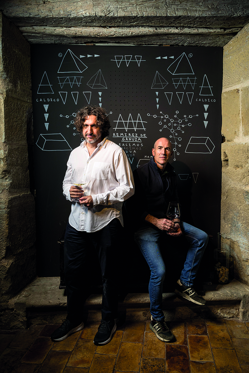 Jose Ramón Urtasun with Jesús Mendoza, winemaker at Remírez de Ganuza