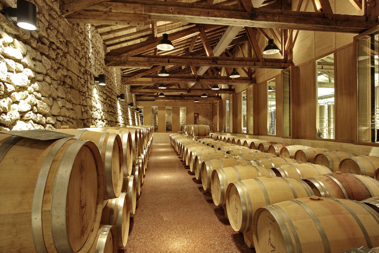 the cellar at Château Biac