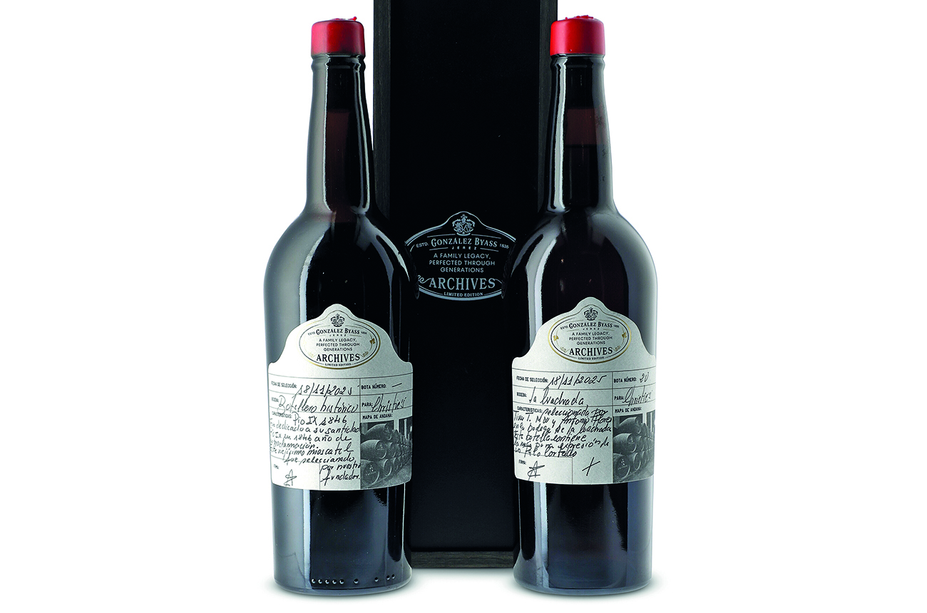 Two bottles of Sherry