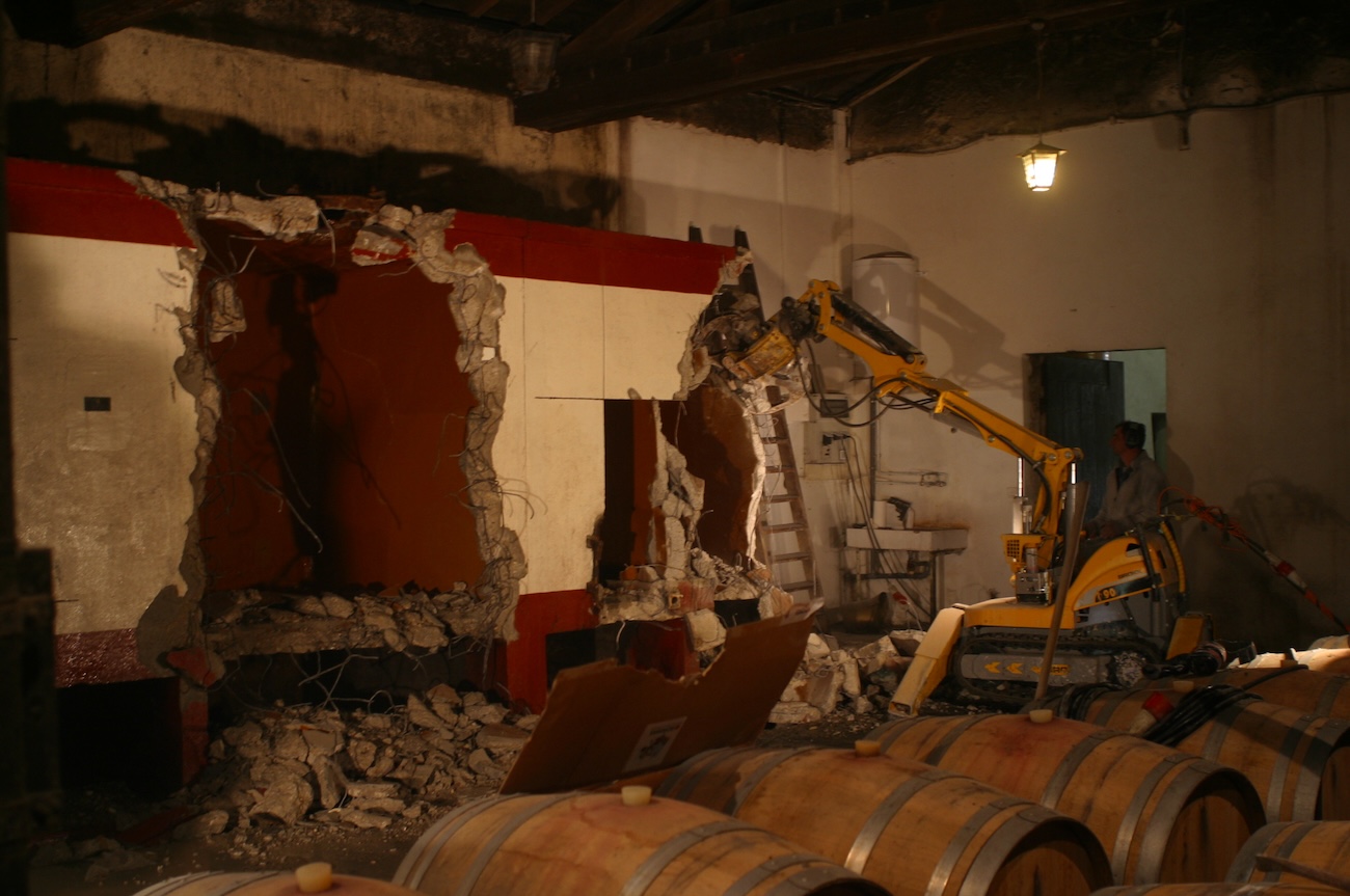 the cellar at Château Biac