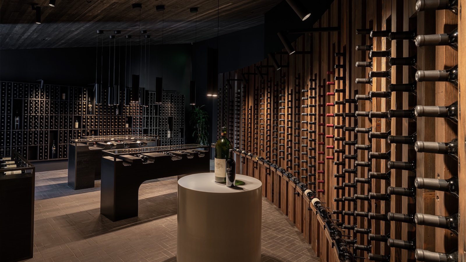 The Robert Mondavi Winery Tower Library, which holds older vintages of the estate's wines.